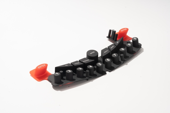 Grandes clés de machine à clé conductrices personnalisées en caoutchouc de silicone