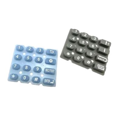 Impression d'écran de clavier en caoutchouc de silicone Taille personnalisée Formage de moule de clavier en caoutchouc de silicone