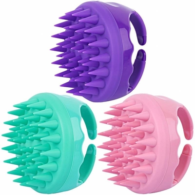 La brosse/shampooing de massage en caoutchouc de silicone balayent le logo principal de client